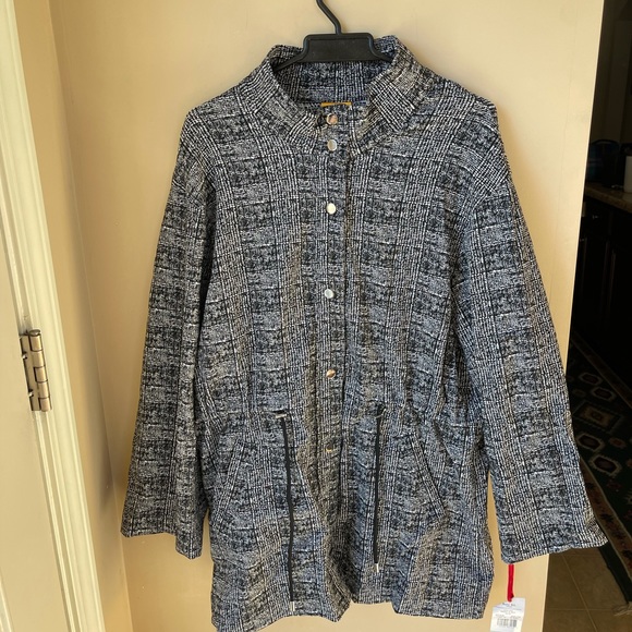 RUBY RD | Night & Day Black Multi Button Windbreaker Coat 2018 - Picture 6 of 9